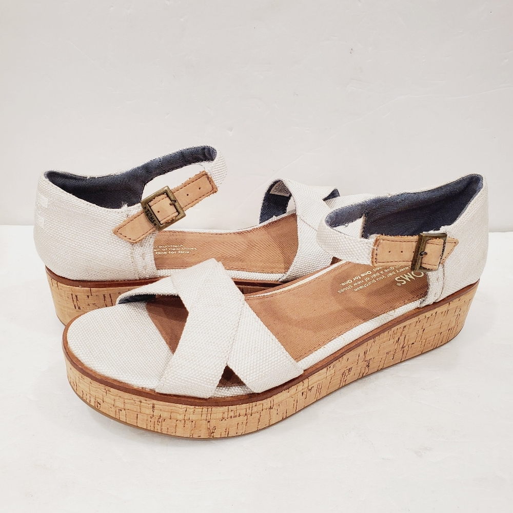 NEW TOMS Harper Wedge Sandal